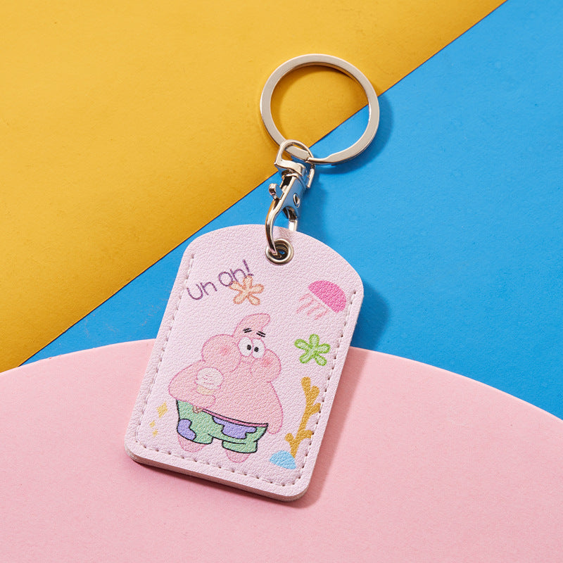 Rectangular Community Control Protective Elevator Leather Card Holder