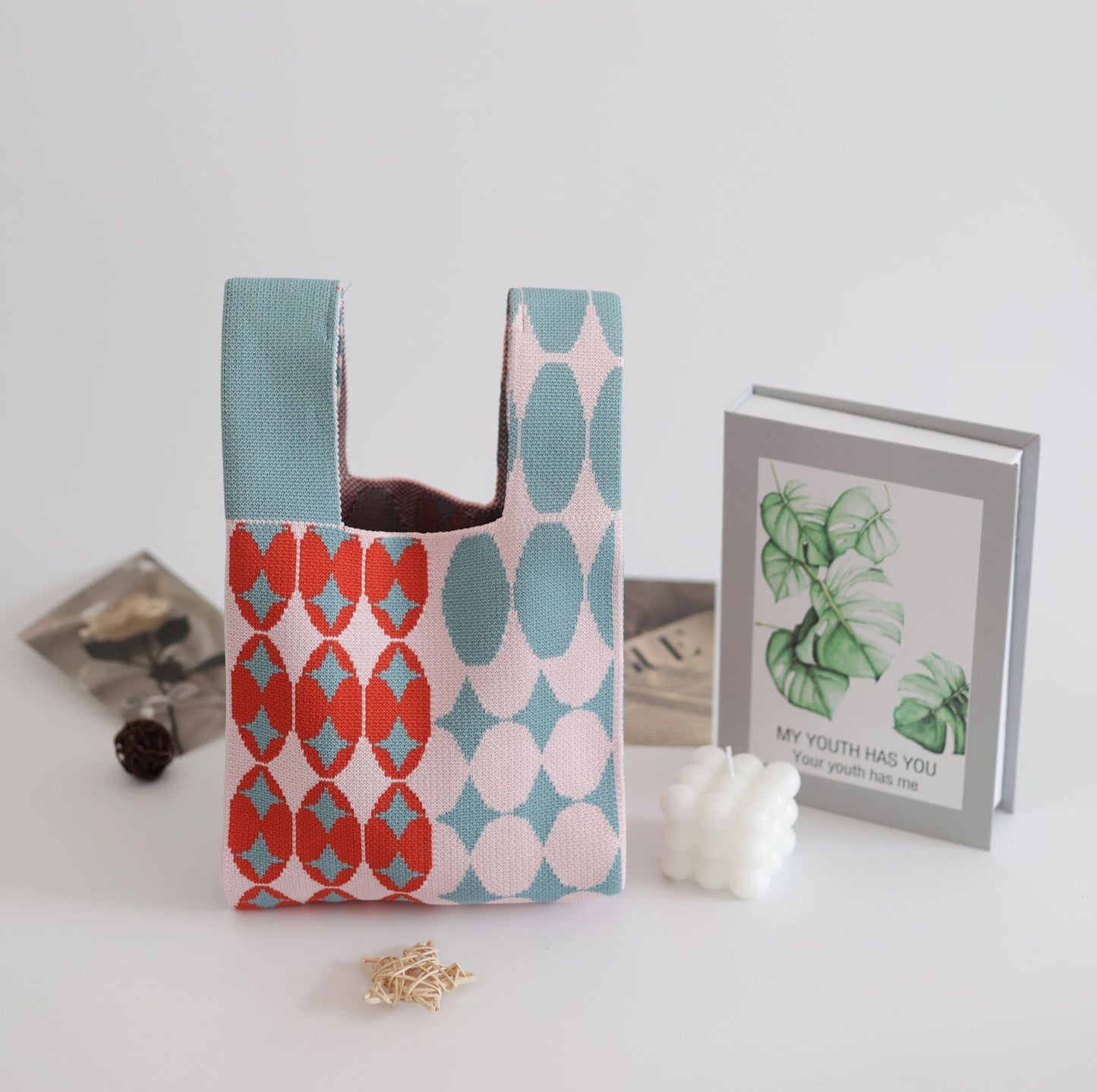 Unique Women's Knitted Woven Vest Simple Handbags