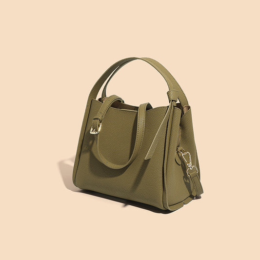 Durable Women's Leather High-grade Simple Portable Handbags