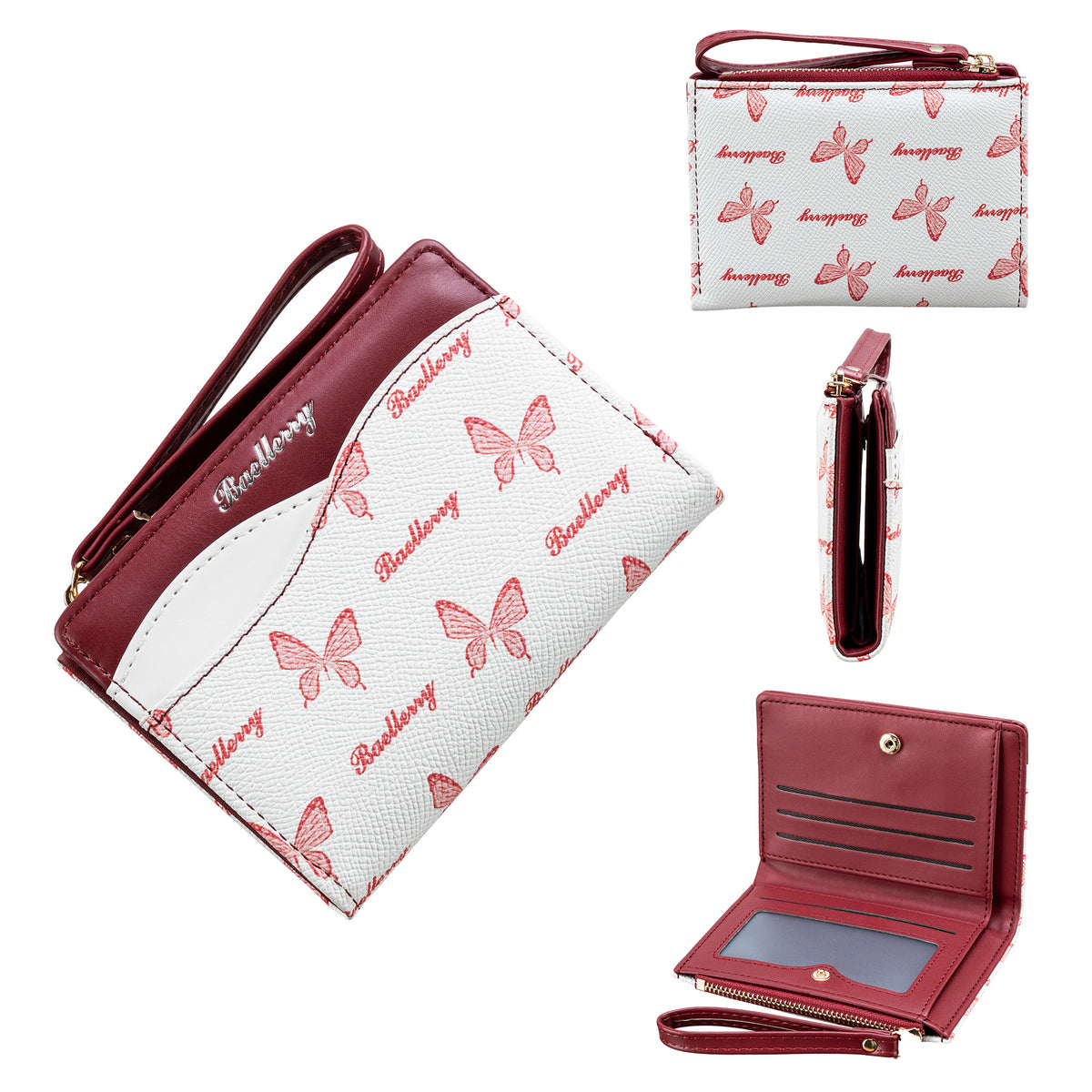 Women's High-grade Short Contrast Color Fashion Butterfly Ladies Wallet
