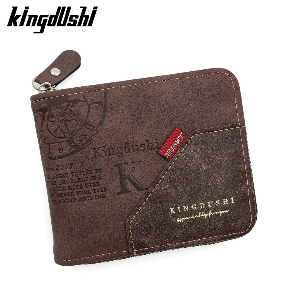 Men's Printed Short Large Capacity Chain Hinge Men's Wallet