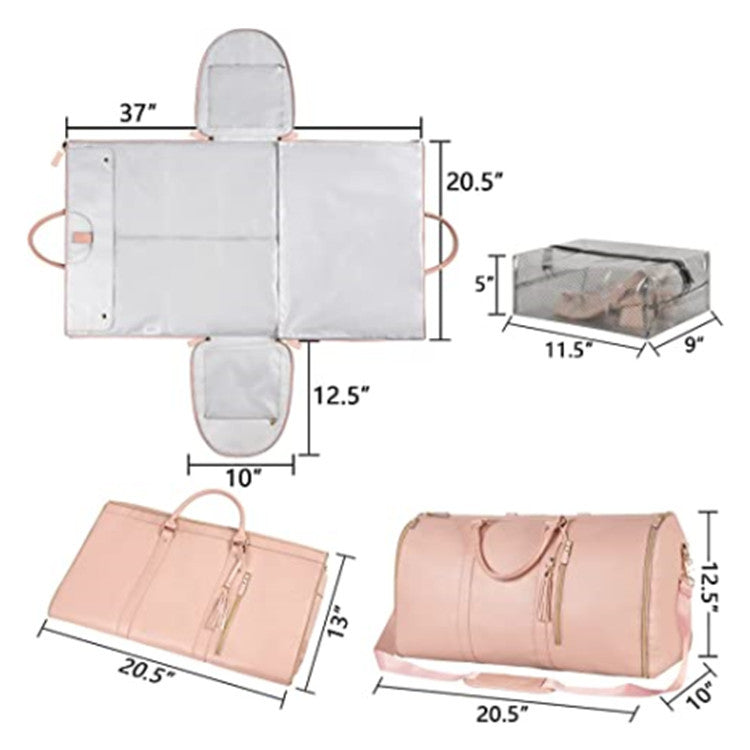 Women's Convenient Carry-on Garment Large Leather Fashion Travel Bags