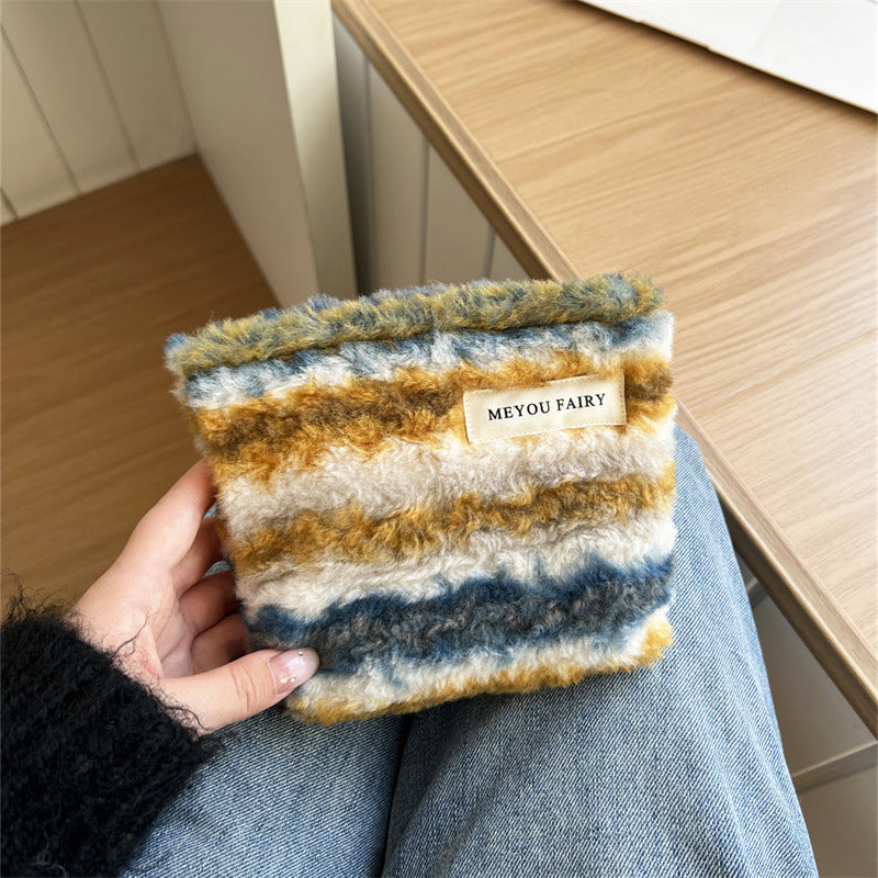 Style Plush Storage Wash Thickened Soft Glutinous Makeup Bag