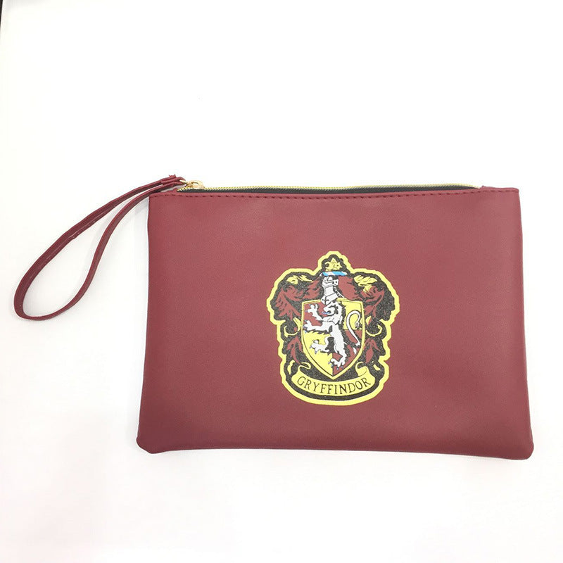 Women's Retro Brown Stitching Contrast Color Hogg Coin Purses