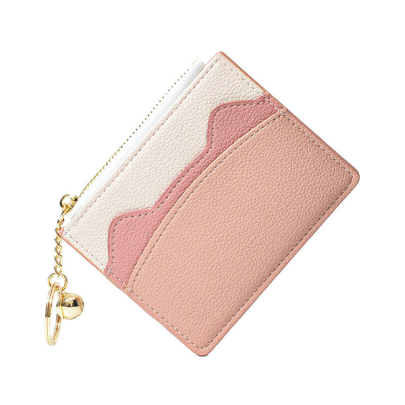 Women's Contrast Color Cute Good-looking Mini Card Holder
