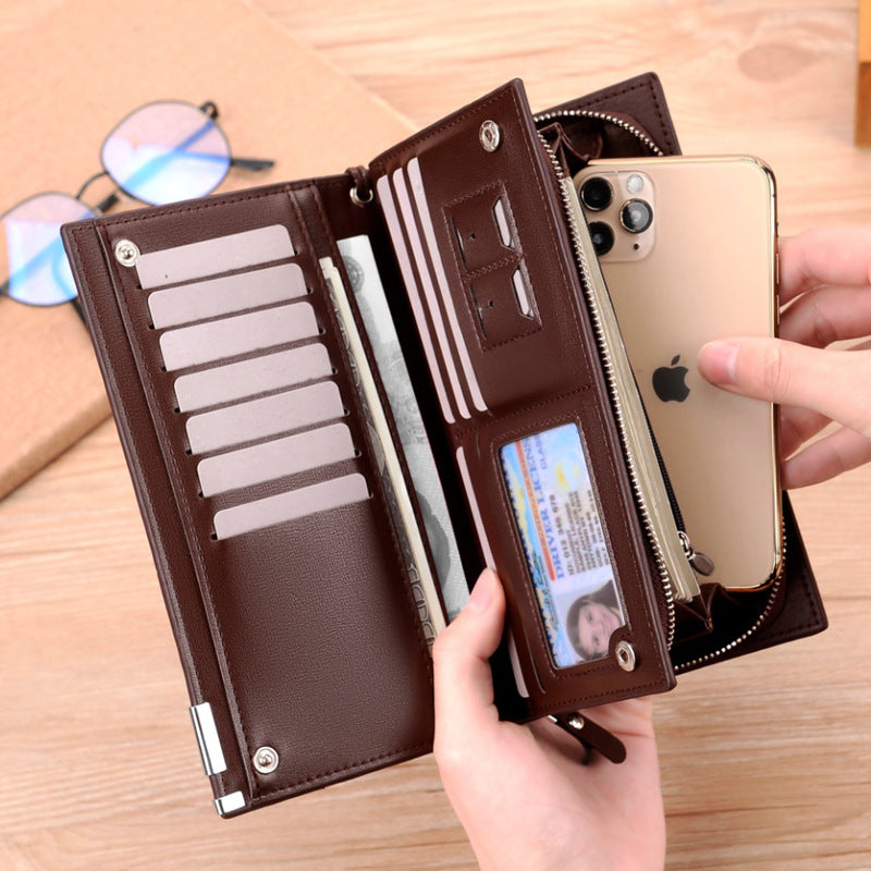 Slouchy Men's Clutch Magnetic Snap Version Men's Wallets