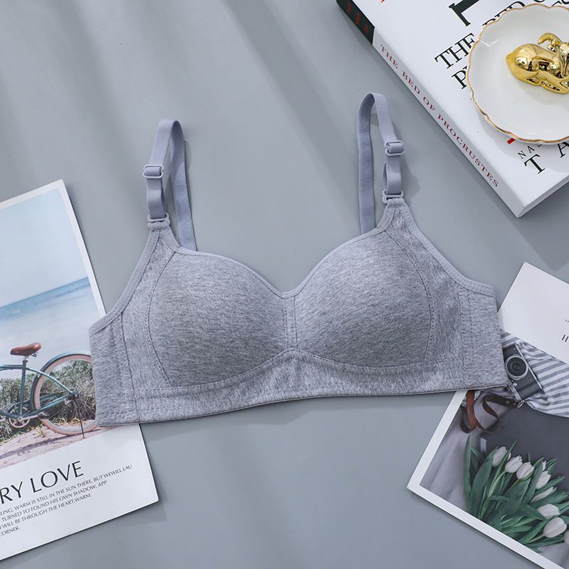 School Underwear Female Pure Color Cotton Everyday Bras