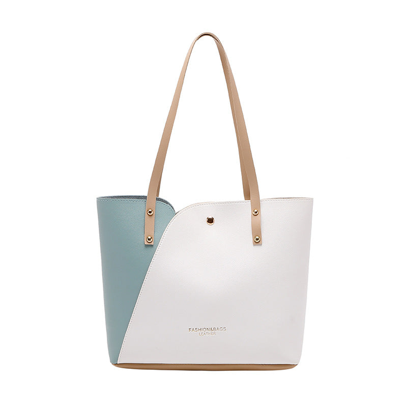 Women's Trendy Fashion Cool Contrast Color Tote Bags