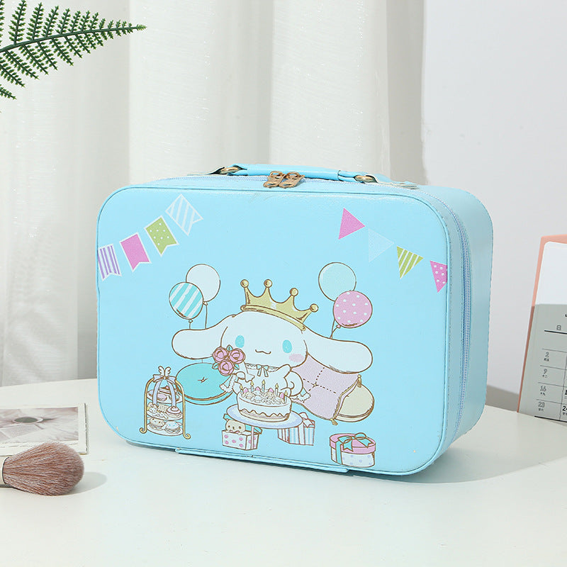 Portable With Mirror Cartoon Clow Hand Account Gu Storage Makeup Bag