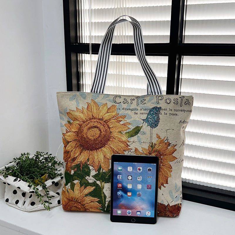 Women's Silk Cloth Fashion Korean Creative Pattern Women's Shoulder Bag