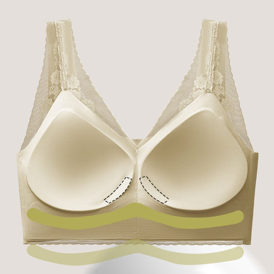 Seamless Fit Lace One-piece Cup Push Up Bras