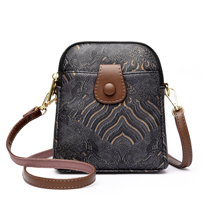 Women's National Style Printed Autumn Mom Mobile Phone Bags