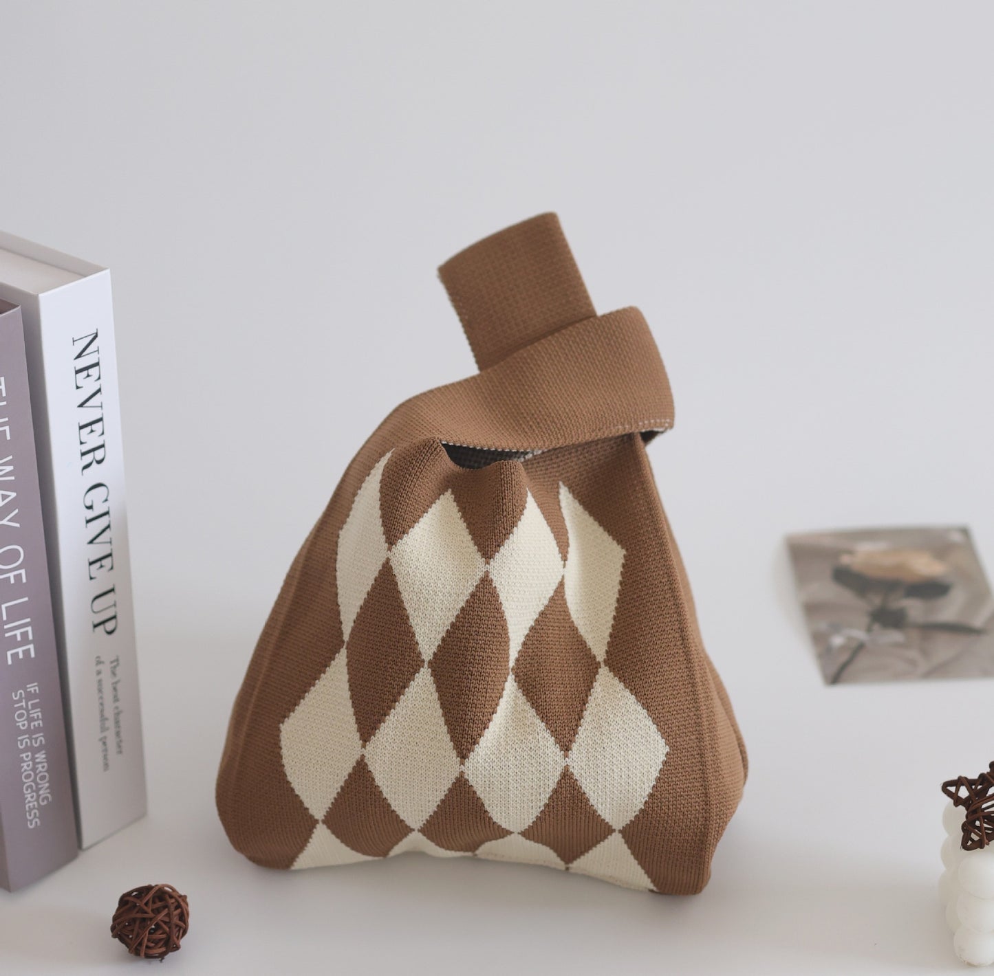 Unique Women's Knitted Woven Vest Simple Handbags