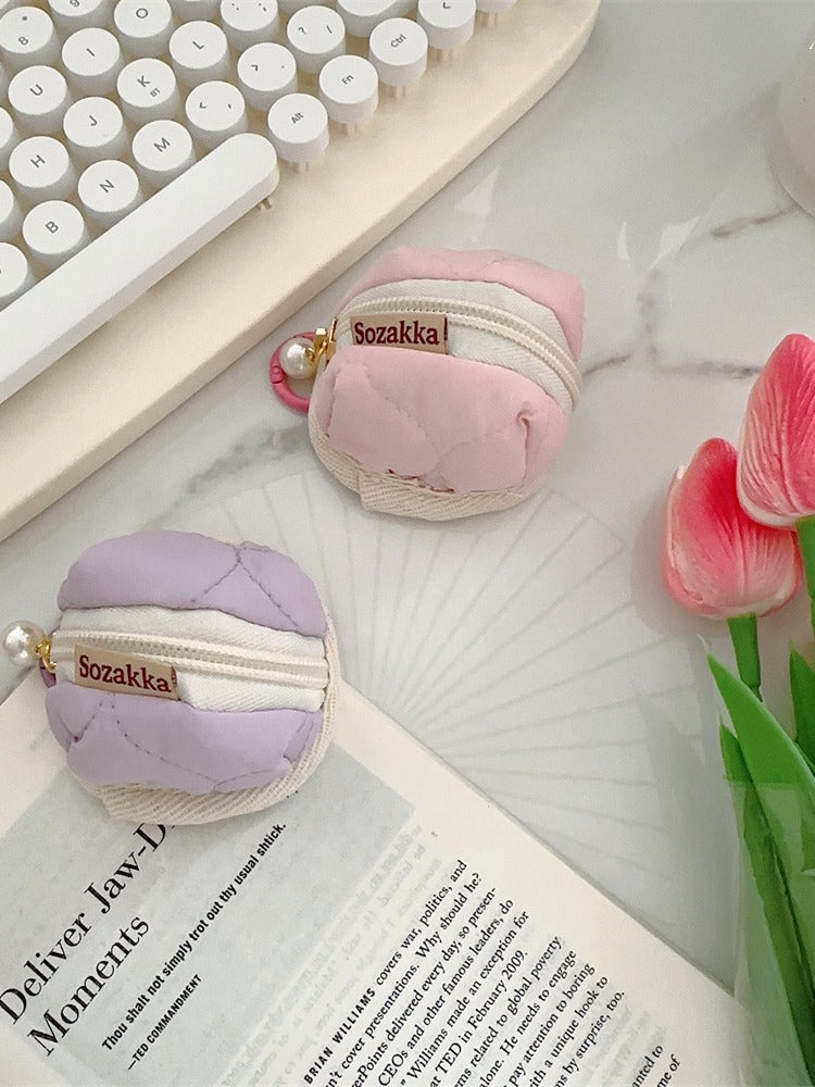 Cute Cartoon Headphone Quilted Soft Applicable Cosmetic Bags