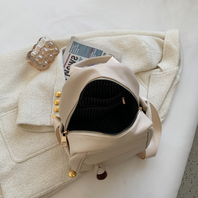Women's Korean Soft Leather Fashion Artistic Backpacks