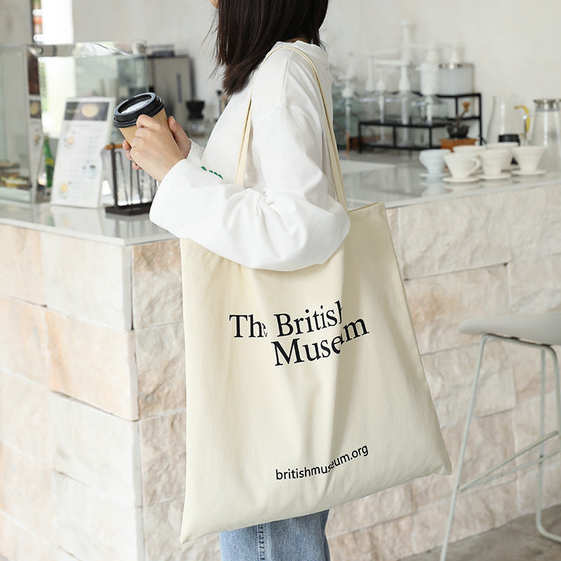 Women's Canvas Simple Mori Style Printed Fashion Shoulder Bags