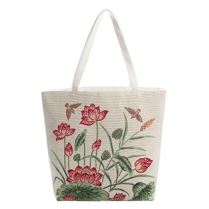Women's Style Medium Canvas Large Double Sided Shoulder Bags