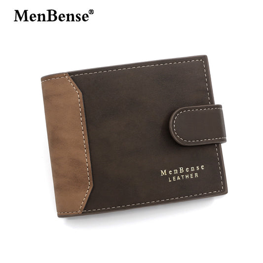 Men's Korean Style Hinge Bronzing Printed Short Men's Wallets