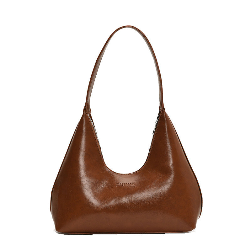 Flow Simple Textured Fashion Underarm Western Patent Leather Candy Shoulder Bags