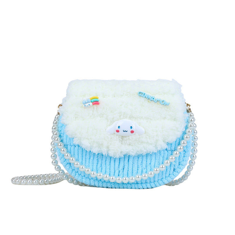Finished Cat Hand-woven Homemade Material Plush Women's Messenger Bag