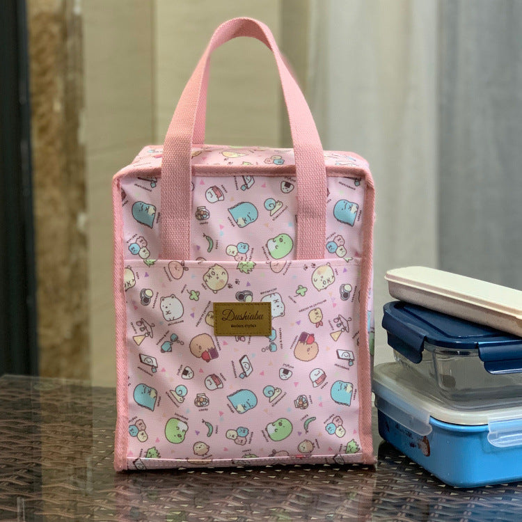 Korean Style Waterproof Thermal Preservation Lunch Box Octave Music Gun Handbags