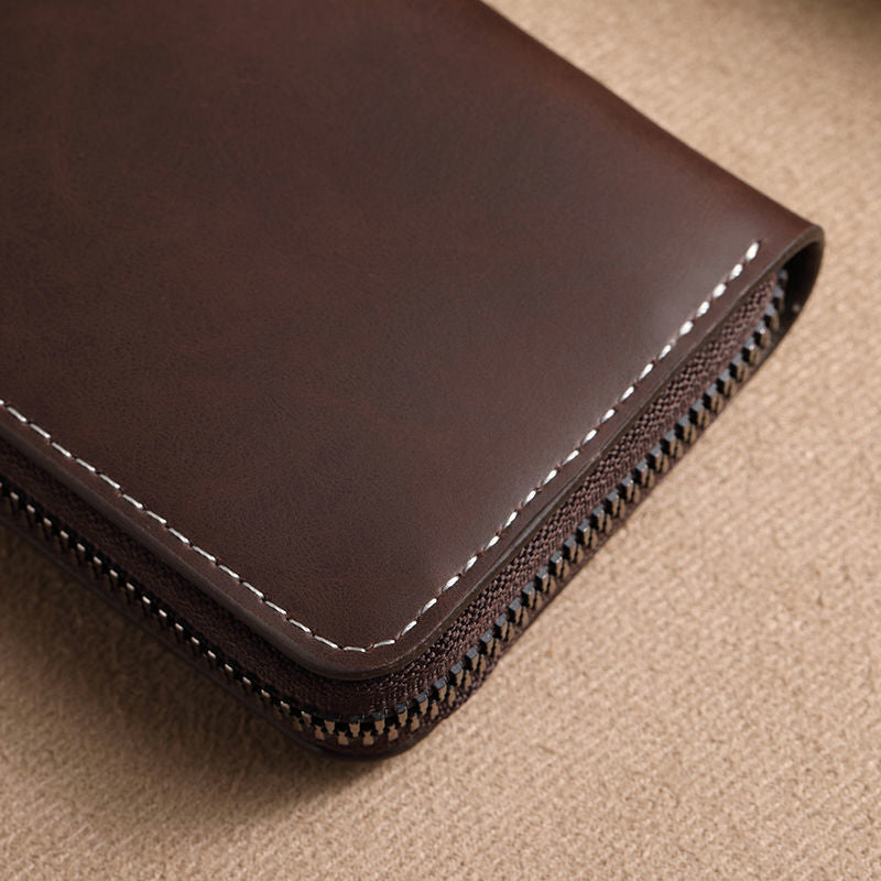 Men's Soft Leather Simple Large Capacity Position Card Holder