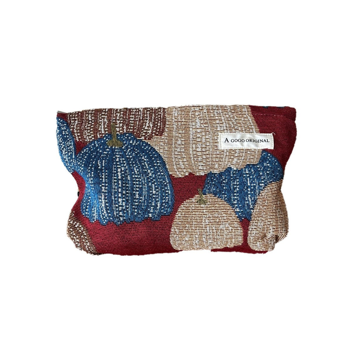 Color Pumpkin Canvas Storage Portable Toiletry Bags