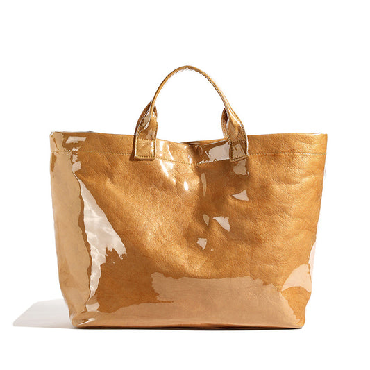 Women's Retro Commuter Large Capacity Kraft Paper Shoulder Bags