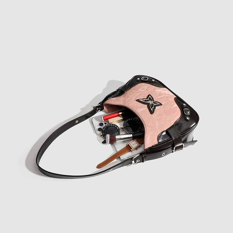 Fashion Underarm American Retro Butterfly Motorcycle Crossbody Bags