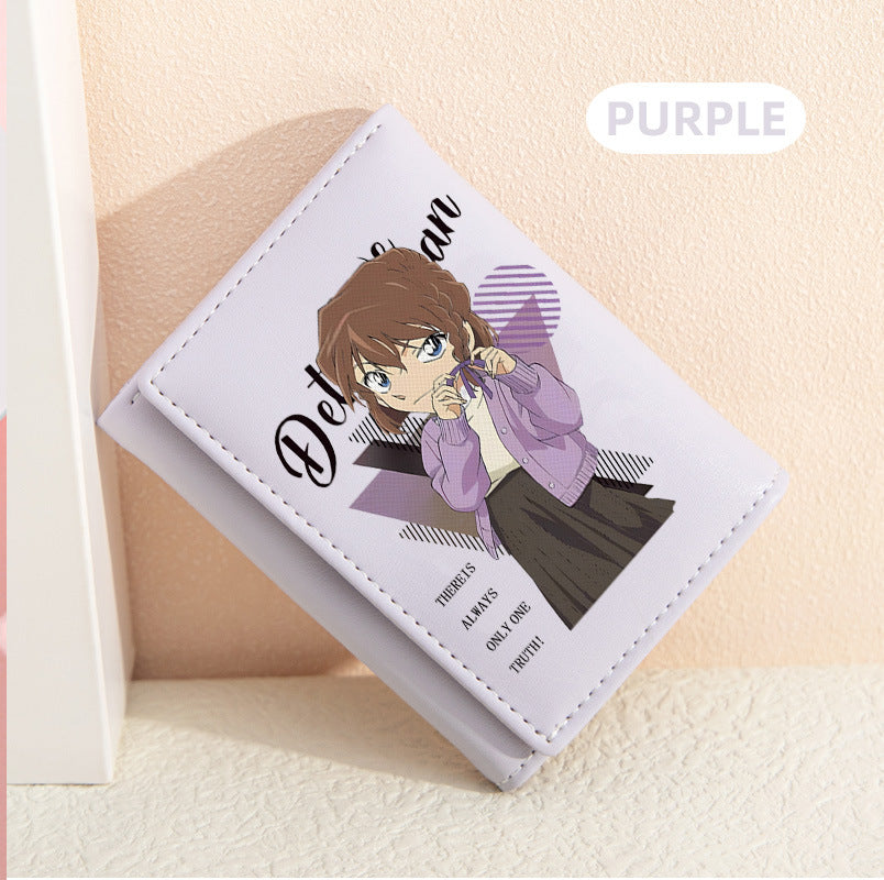 Women's Detective Conan Peripheral Mini Short For Ladies Wallet