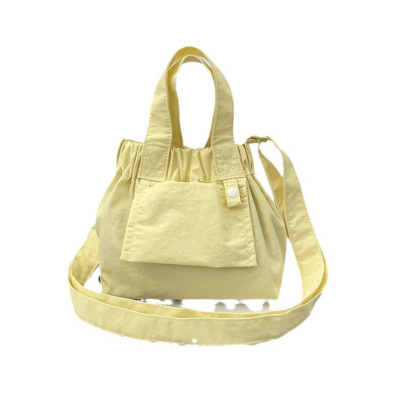 Women's Fashionable Pleated Portable Lightweight Drawstring Korean Women's Shoulder Bag