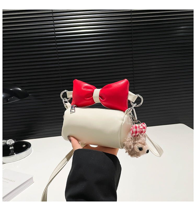 Women's Spring Korean Texture Fashion Bow Western Style Large Capacity Women's Shoulder Bag