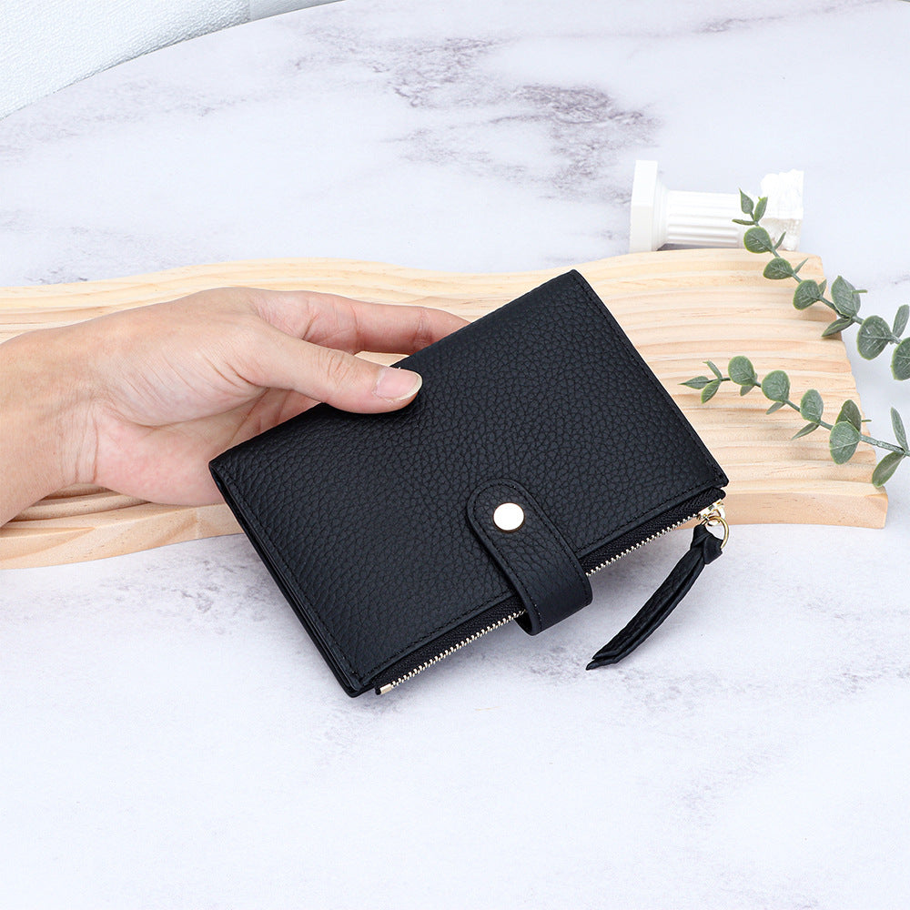 Women's Fashion Vertical Folding Large Capacity First Ladies Wallet