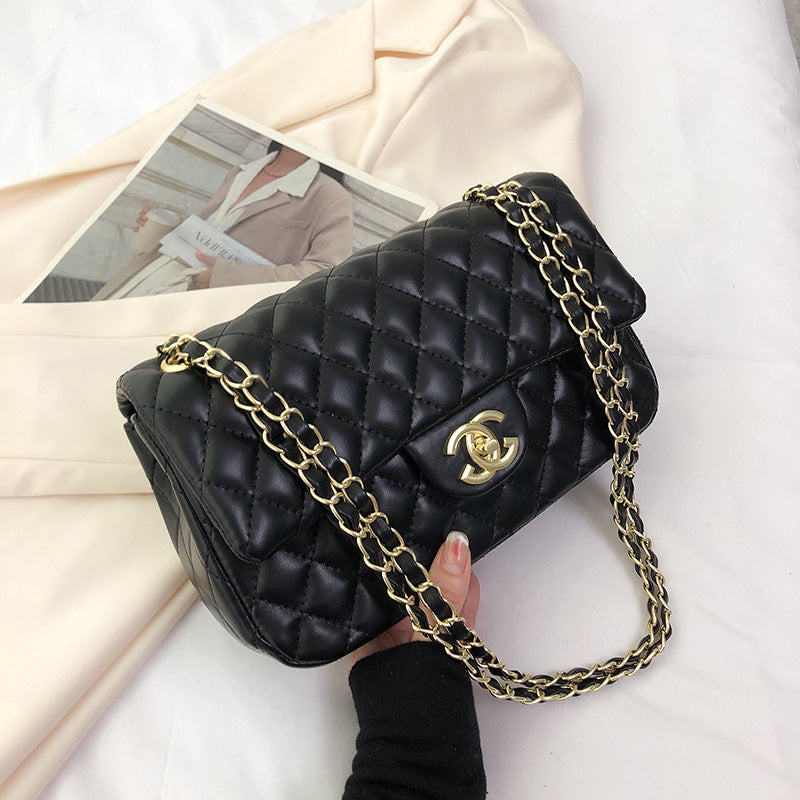 Durable Women's Rhombic Fashionable Simple Chain Women's Shoulder Bag