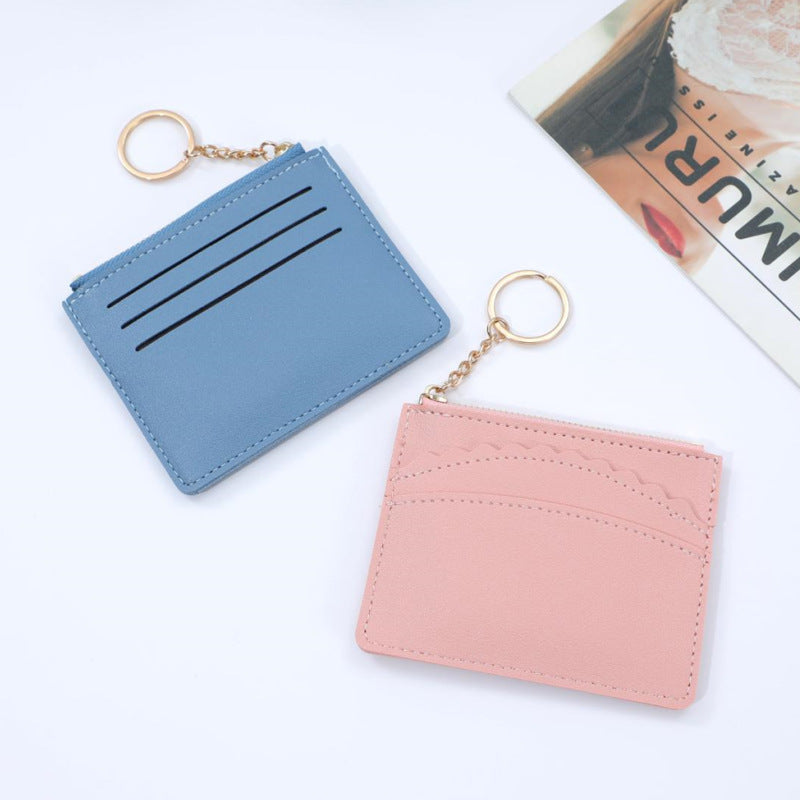 Korean Style Multiple Slots Zipper Document Card Holder