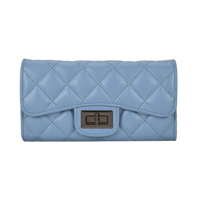 Women's Korean Style Rhombus Short Clutch Multi Ladies Wallet