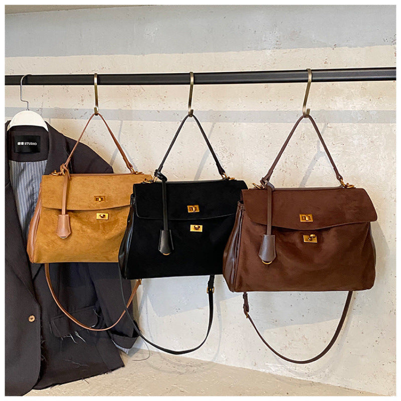 Retro Suede Fashion Large Capacity Light Luxury Bags