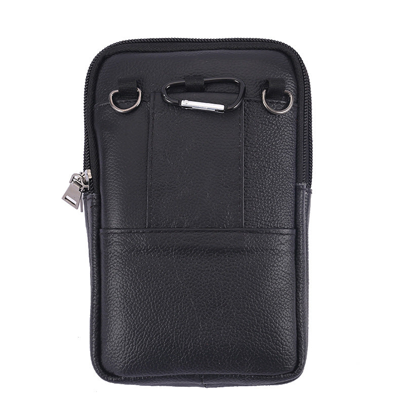 Men's Genuine Leather Mobile First Layer Vintage Phone Bags