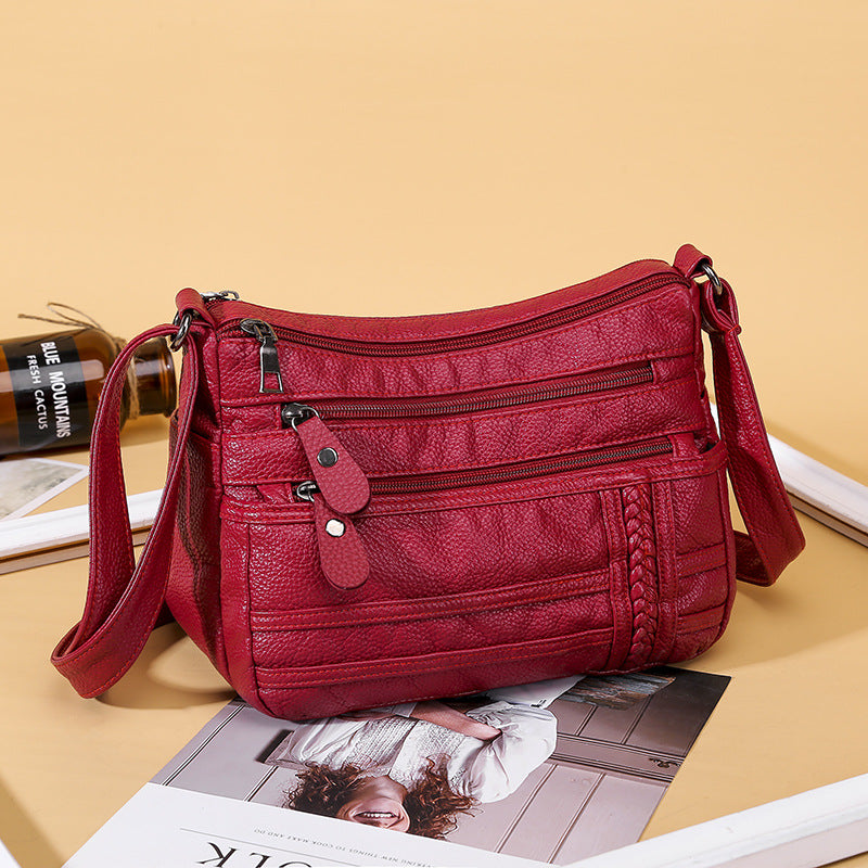 Women's Body Large Capacity Soft Leather Business For Collecting Women's Shoulder Bag