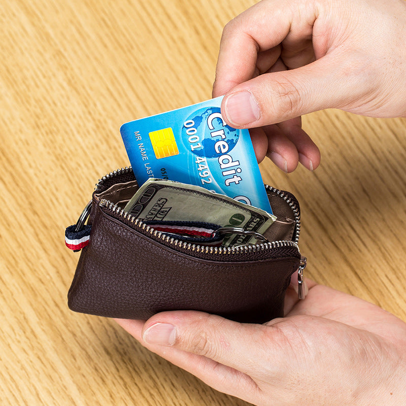 Men's Genuine Leather Mini Multifunctional Driving Coin Purses