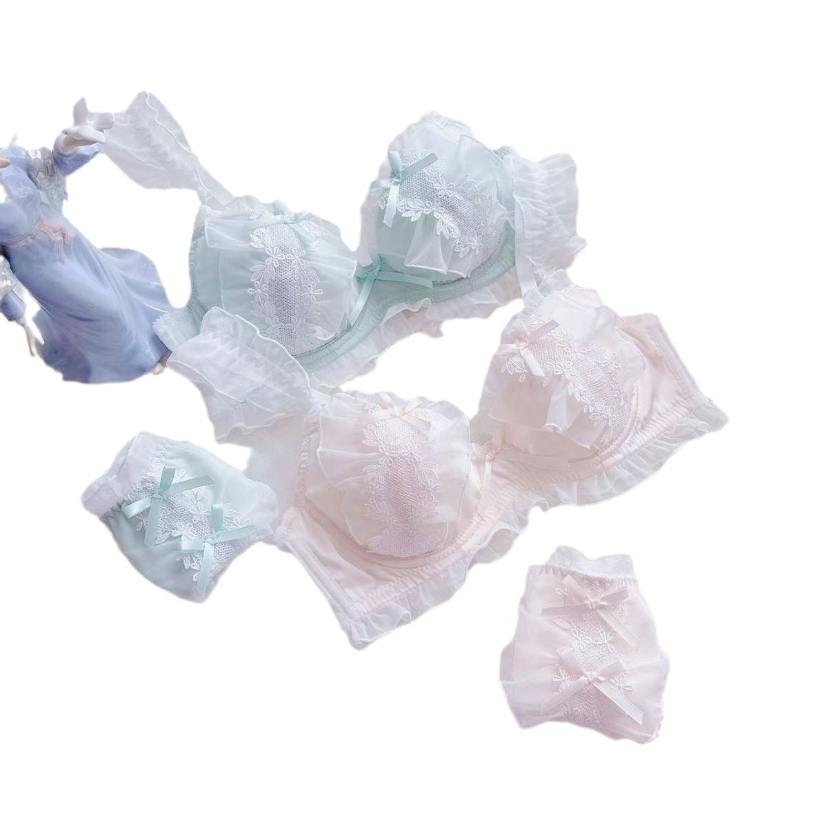 Fresh Daily Style Thin Cup Water Soluble College Lingerie Sets