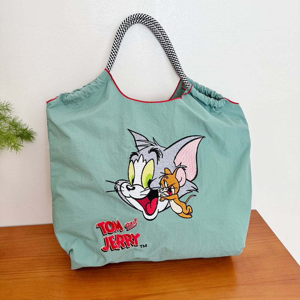Authorized Embroidered Shopping Female Cartoon Fashion Portable Shoulder Bags