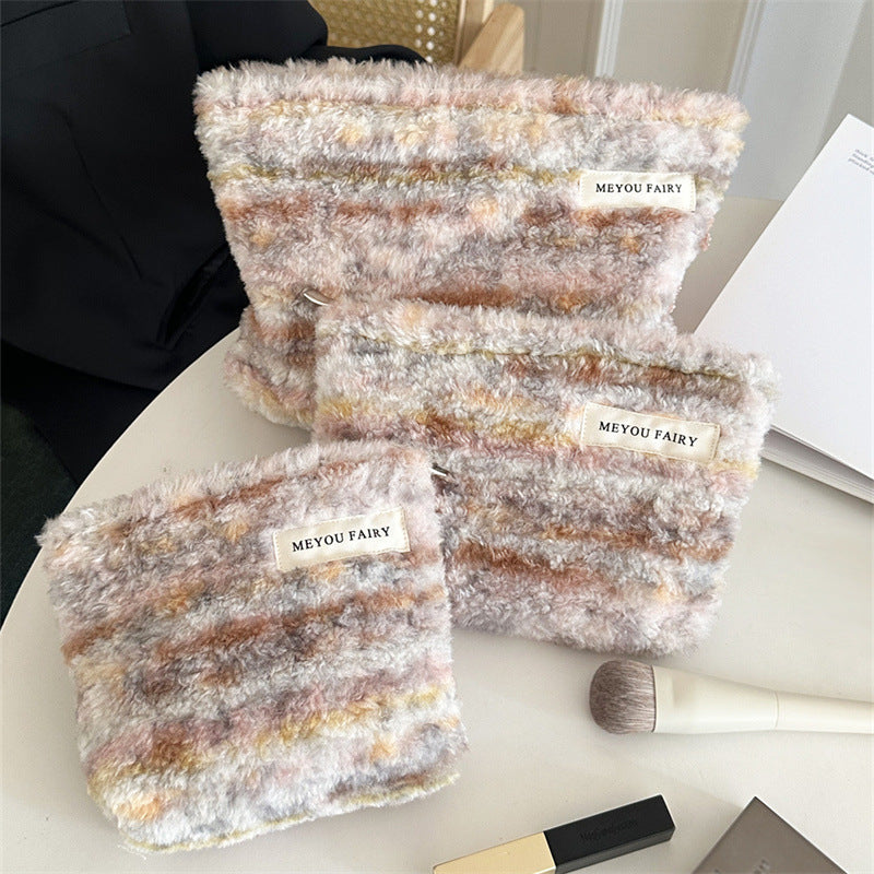 Style Plush Storage Wash Thickened Soft Glutinous Makeup Bag