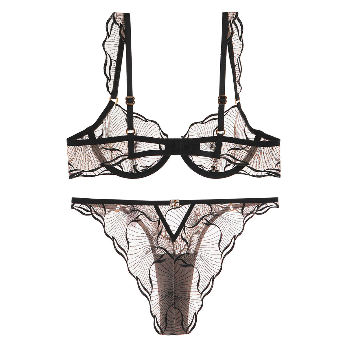 Women's Underwear Sexy Ultra Slim Pure Embroidery Lace Big Bras
