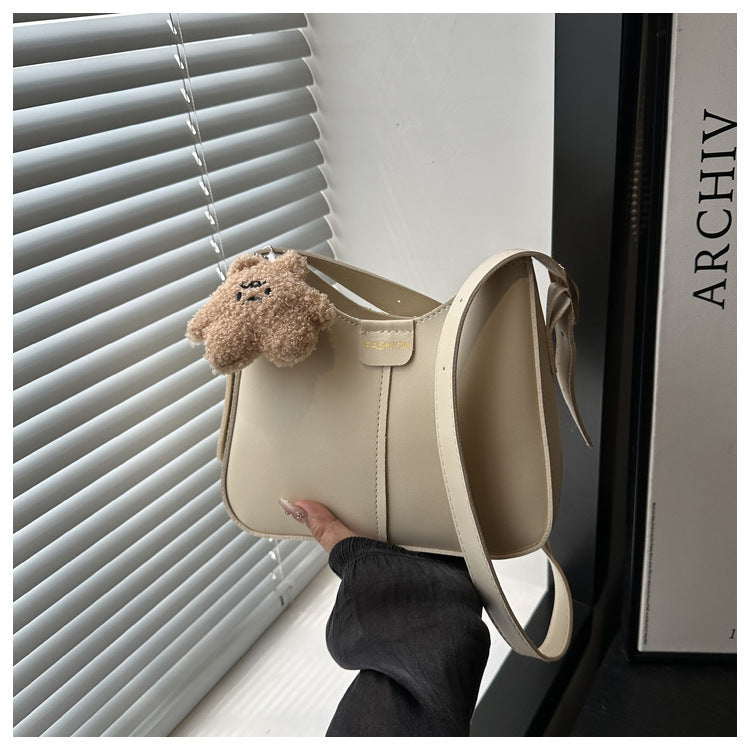 Women's Retro Textured Fashion Large Capacity Solid Color Women's Shoulder Bag