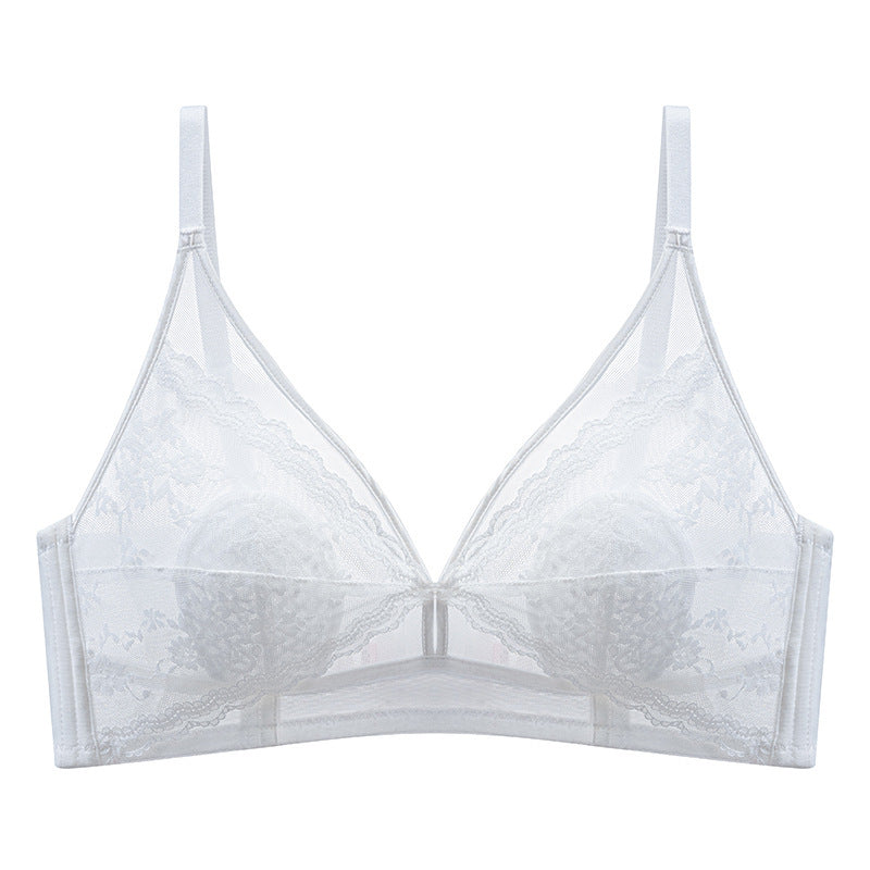 Underwear Big Chest Small Thin Breathable Crystal Glasses Lightweight Bras