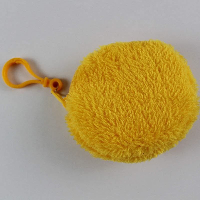 New Fleece Light Plate Round Storage Coin Purses