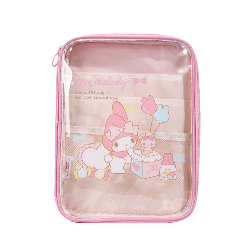 Cartoon Waterproof Transparent Storage Sweet Cute Inch Cosmetic Bags