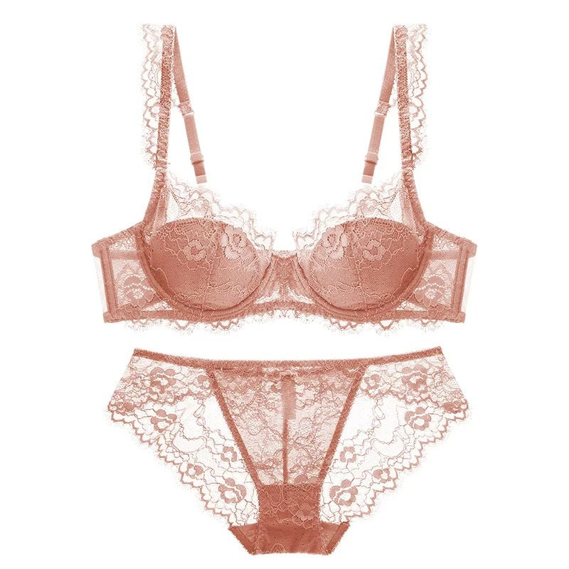Women's Underwear Sexy Thin Cotton Transparent Lace Lingerie Sets