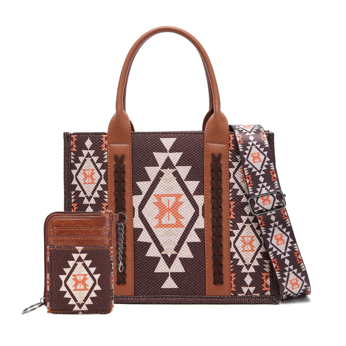 Women's Vintage Cotton Linen Printed Western One Crossbody Bags